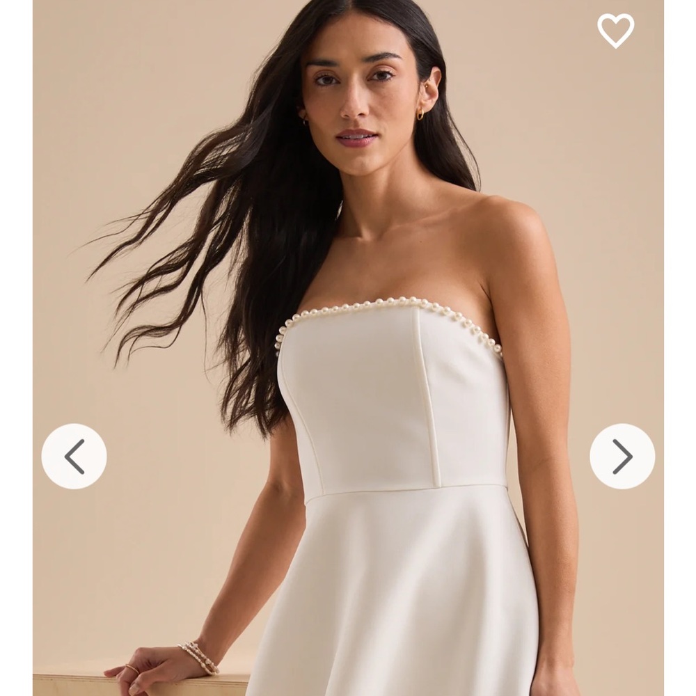 Altar'd State Cream Strapless Dress